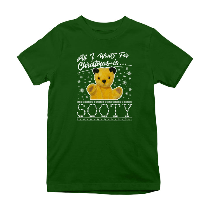 Sooty Christmas All I Want For Christmas Is Sooty Kids T-Shirt