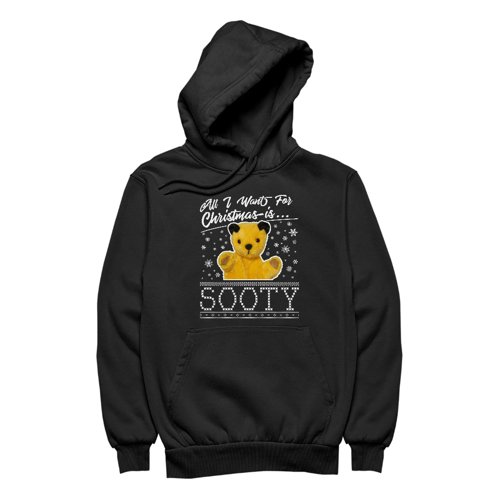 Sooty All I Want For Christmas Is Sooty Men's Hooded Sweatshirt