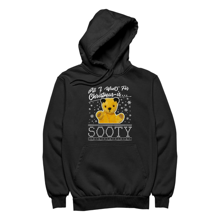 Sooty All I Want For Christmas Is Sooty Men's Hooded Sweatshirt