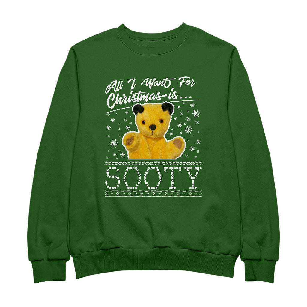 Sooty Christmas All I Want For Christmas Is Sooty Men's Sweatshirt