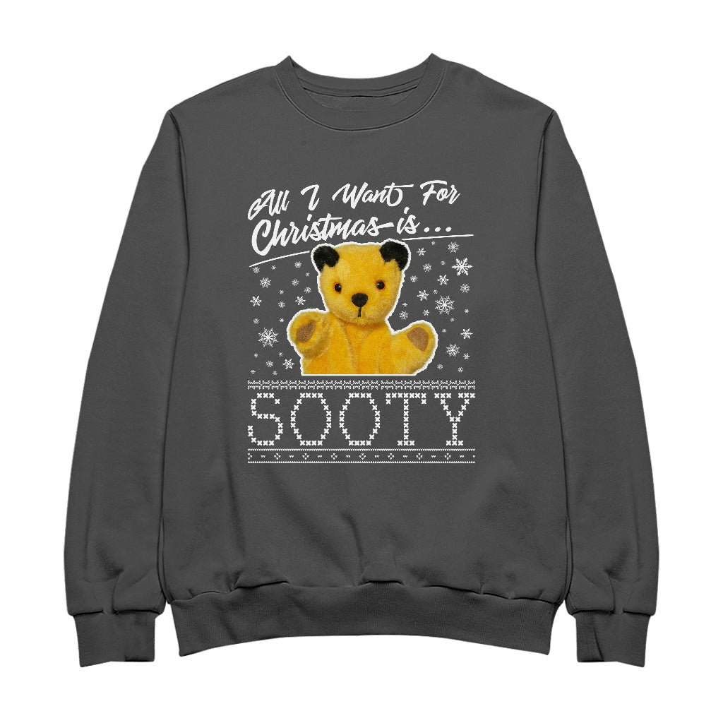 Sooty Christmas All I Want For Christmas Is Sooty Men's Sweatshirt