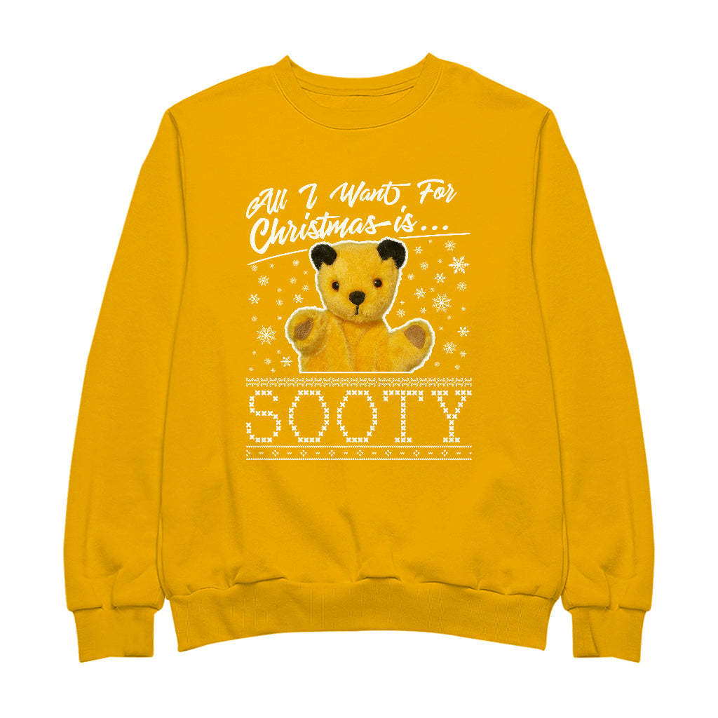 Sooty Christmas All I Want For Christmas Is Sooty Men's Sweatshirt