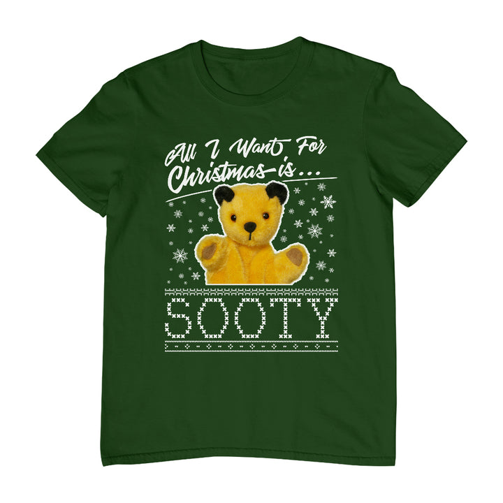 Sooty Christmas All I Want For Christmas Is Sooty Men's T-Shirt