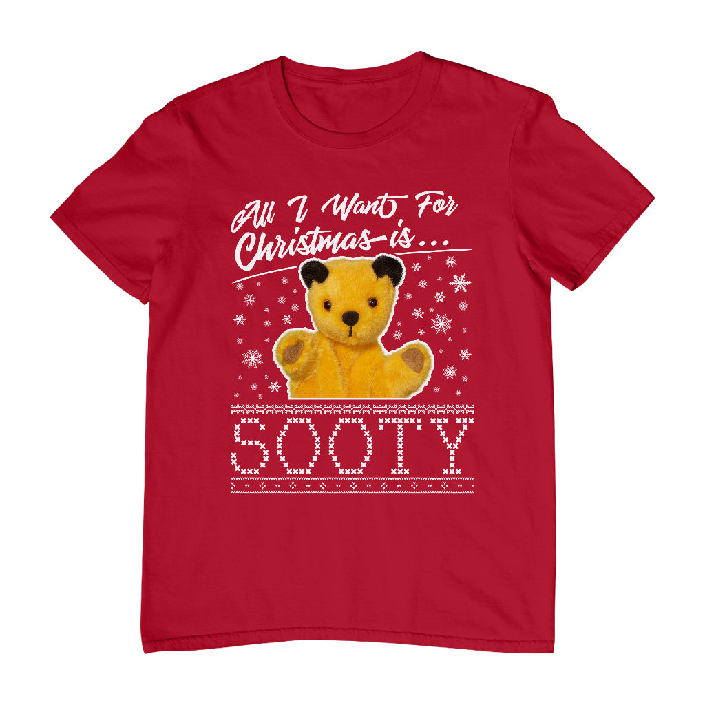 Sooty Christmas All I Want For Christmas Is Sooty Men's T-Shirt