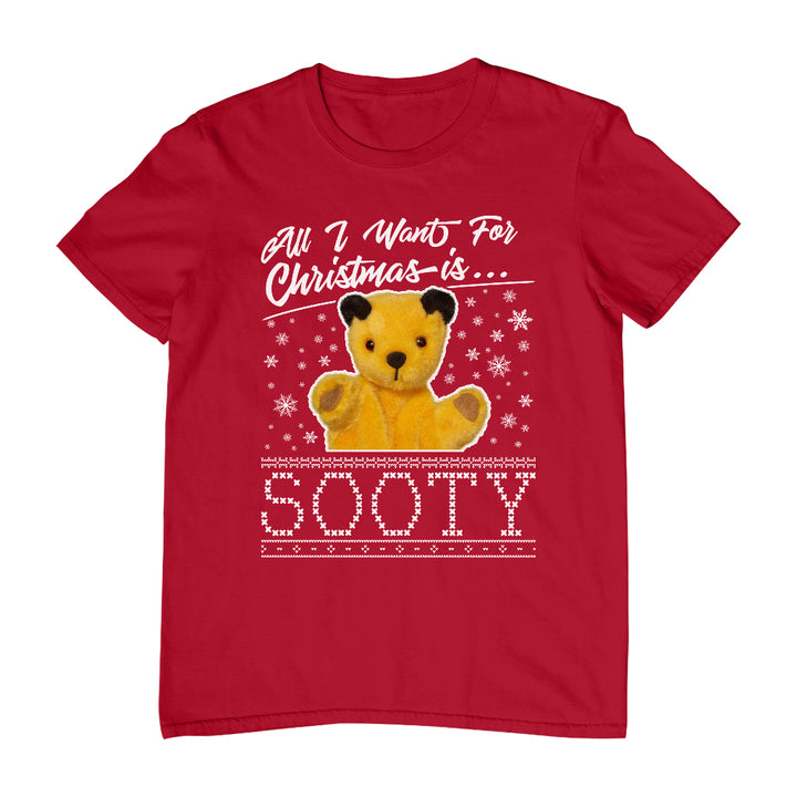 Sooty Christmas All I Want For Christmas Is Sooty Men's T-Shirt