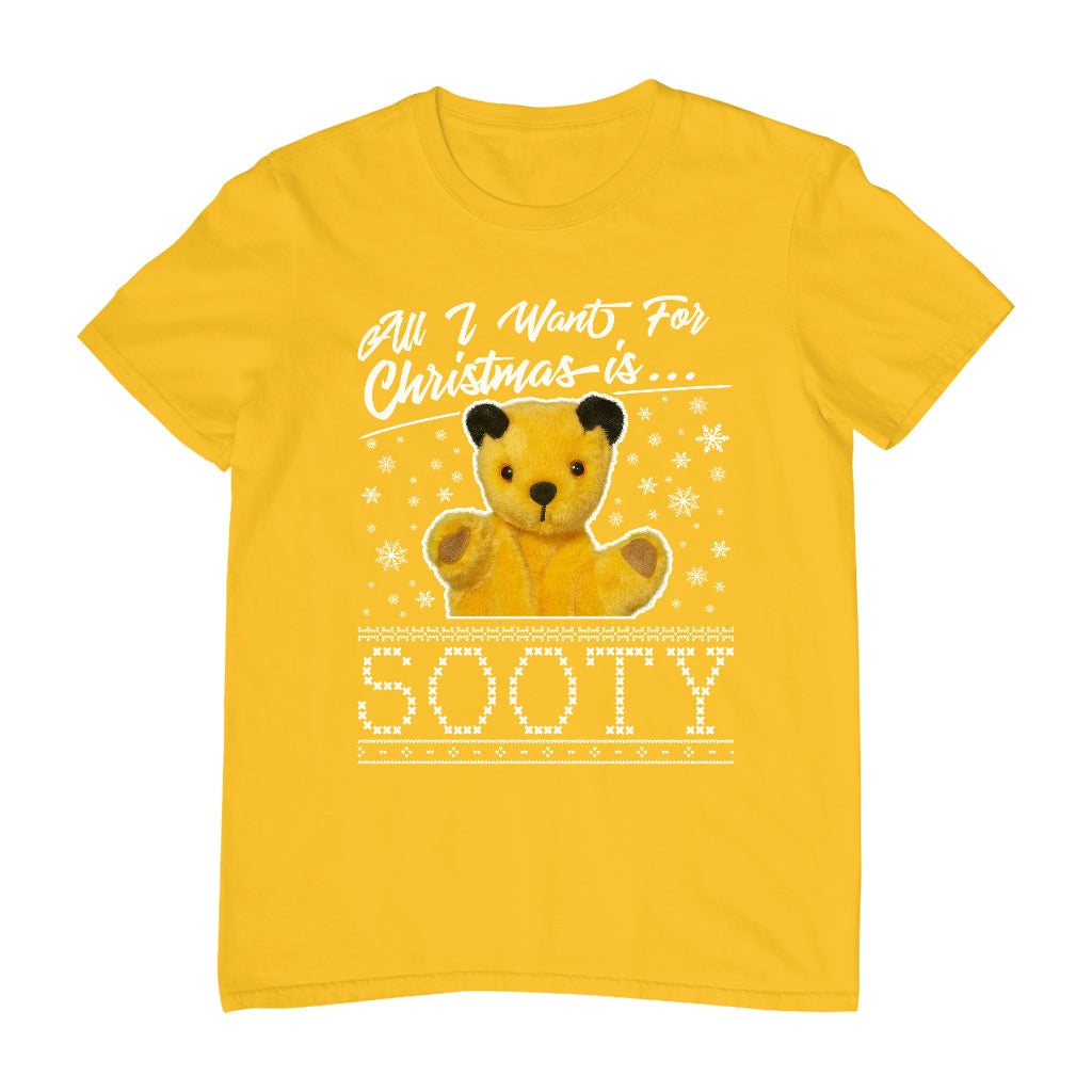 Sooty Christmas All I Want For Christmas Is Sooty Men's T-Shirt