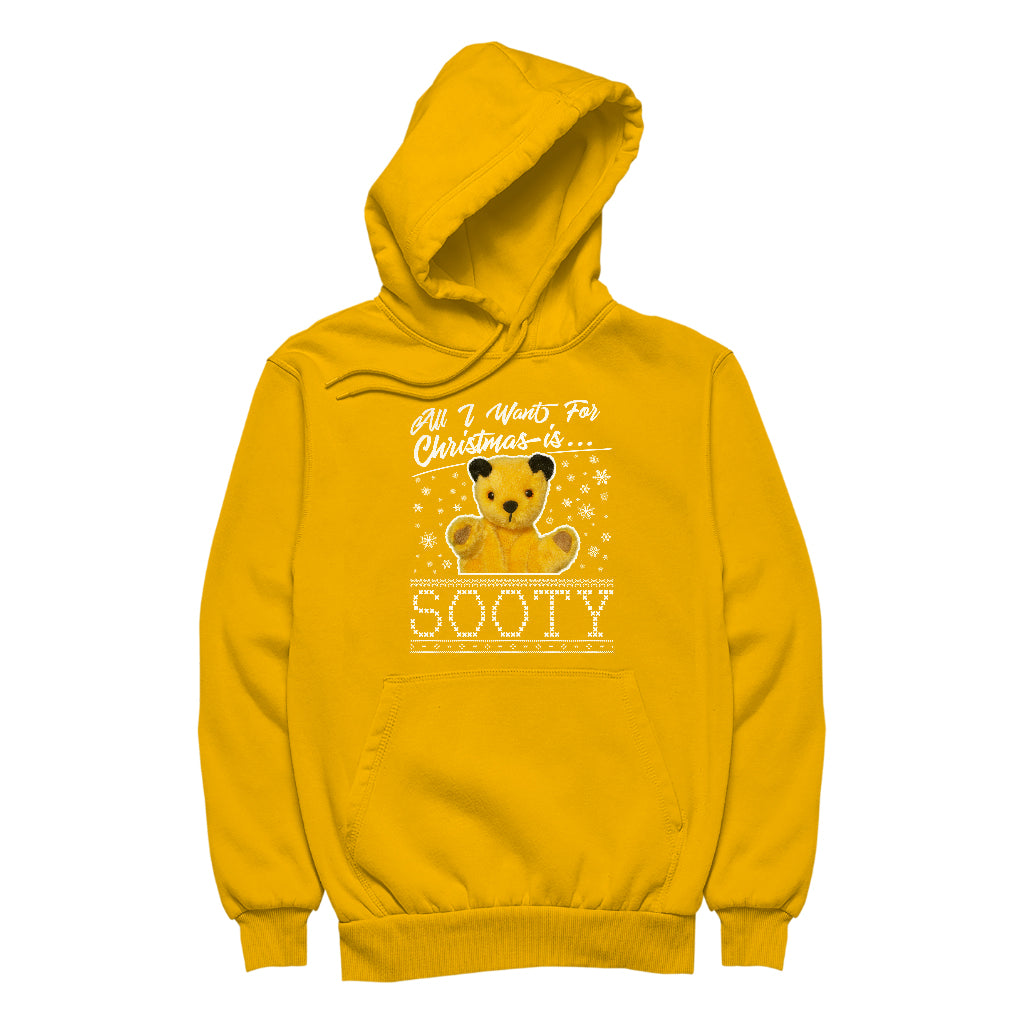 Sooty Christmas All I Want For Christmas Is Sooty Women's Hooded Sweatshirt