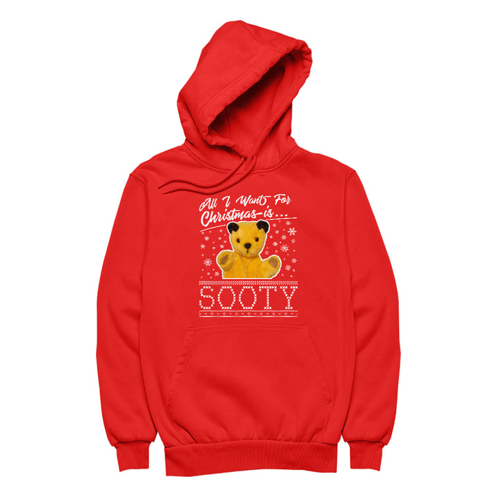 Sooty Christmas All I Want For Christmas Is Sooty Women's Hooded Sweatshirt