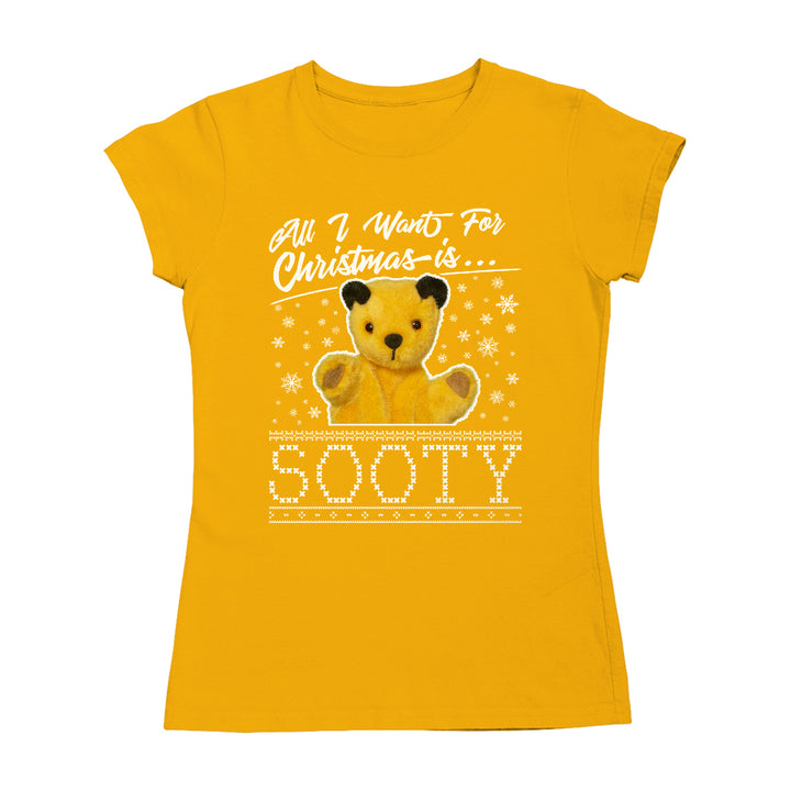 Sooty Christmas All I Want For Christmas Is Sooty Women's T-Shirt