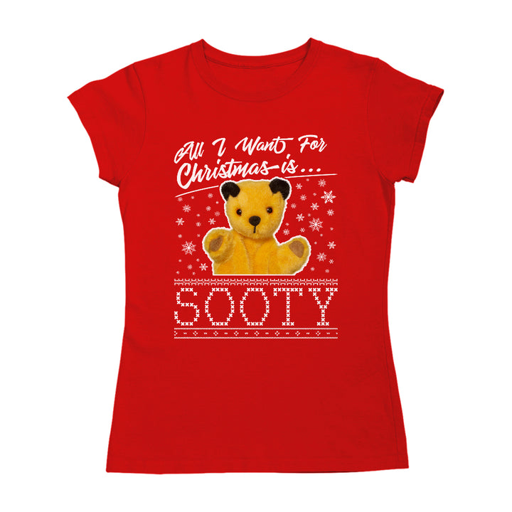 Sooty Christmas All I Want For Christmas Is Sooty Women's T-Shirt