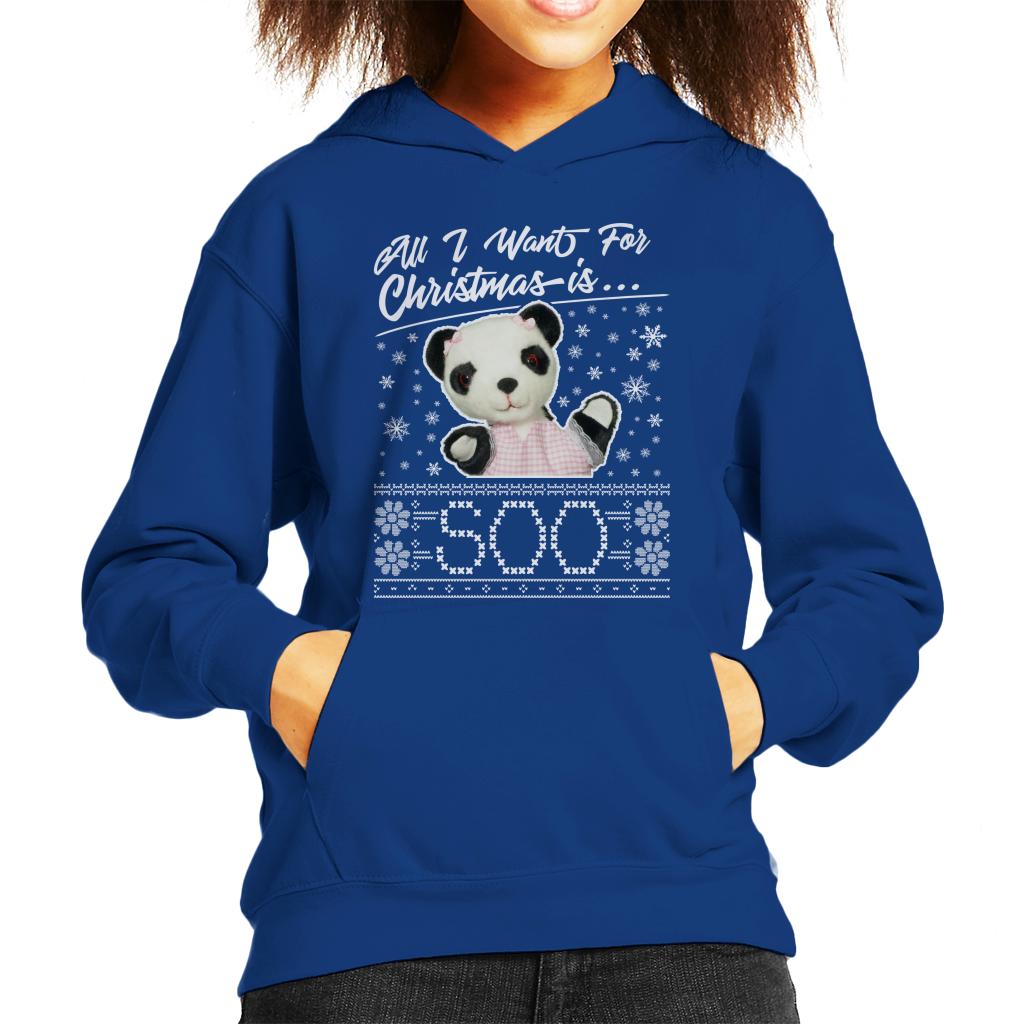 Sooty Christmas All I Want For Christmas Is Soo Kid's Hooded Sweatshirt-Sooty's Shop