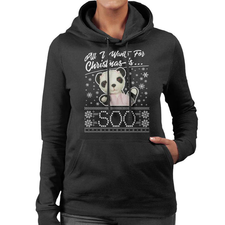 Sooty Christmas All I Want For Christmas Is Soo Women's Hooded Sweatshirt