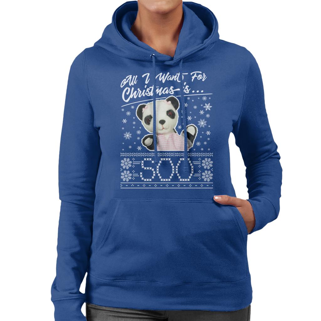 Sooty Christmas All I Want For Christmas Is Soo Women's Hooded Sweatshirt
