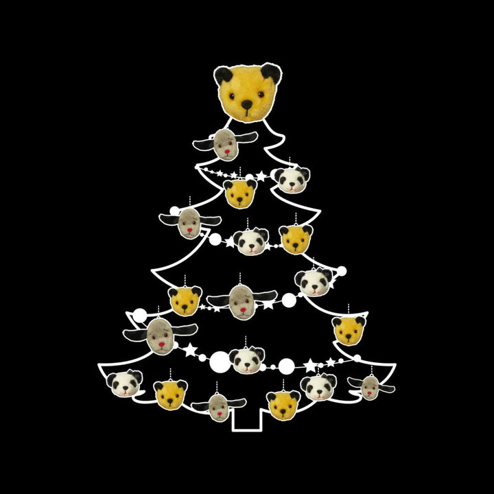 Sooty Christmas Tree White Silhouette Men's T-Shirt