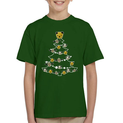 Sooty Christmas Tree White Silhouette Kid's T-Shirt-Sooty's Shop