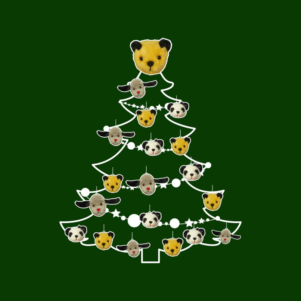 Sooty Christmas Tree White Silhouette Kid's T-Shirt-Sooty's Shop