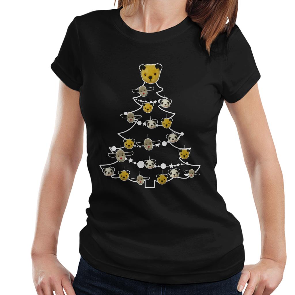 Sooty Christmas Tree White Silhouette Women's T-Shirt-Sooty's Shop