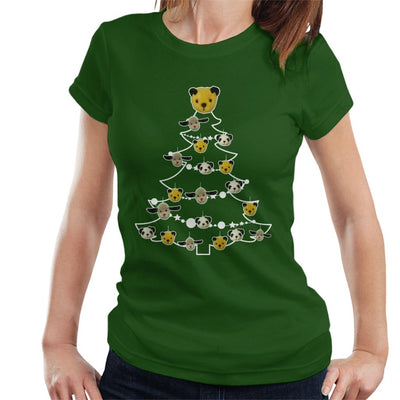 Sooty Christmas Tree White Silhouette Women's T-Shirt-Sooty's Shop