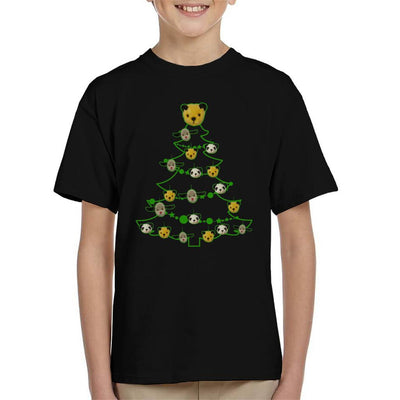 Sooty Christmas Tree Green Silhouette Kid's T-Shirt-Sooty's Shop