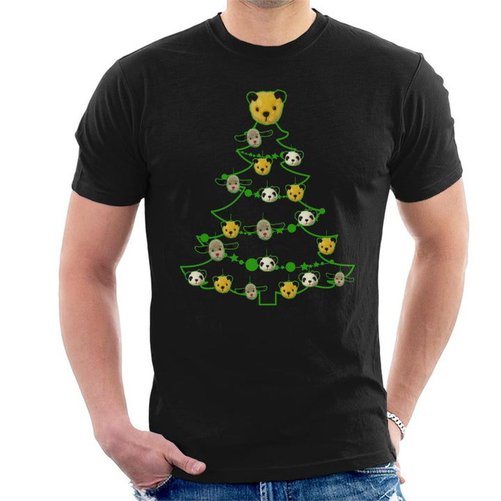 Sooty Christmas Tree Green Silhouette Men's T-Shirt-Sooty's Shop