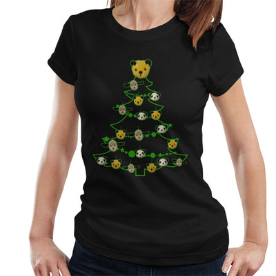 Sooty Christmas Tree Green Silhouette Women's T-Shirt-Sooty's Shop