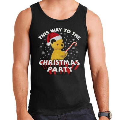 Sooty Christmas This Way To The Christmas Party Men's Vest-Sooty's Shop