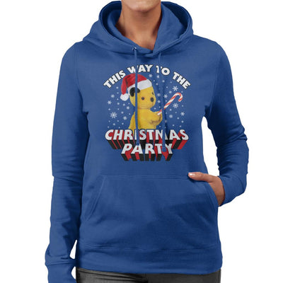 Sooty Christmas This Way To The Christmas Party Women's Hooded Sweatshirt-Sooty's Shop