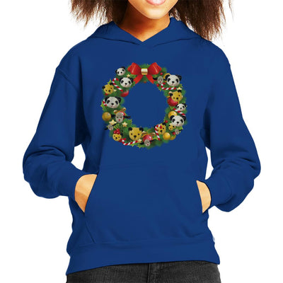 Sooty Christmas Wreath Kid's Hooded Sweatshirt-Sooty's Shop