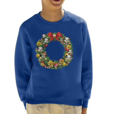 Sooty Christmas Wreath Kid's Sweatshirt-Sooty's Shop