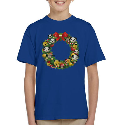 Sooty Christmas Wreath Kid's T-Shirt-Sooty's Shop