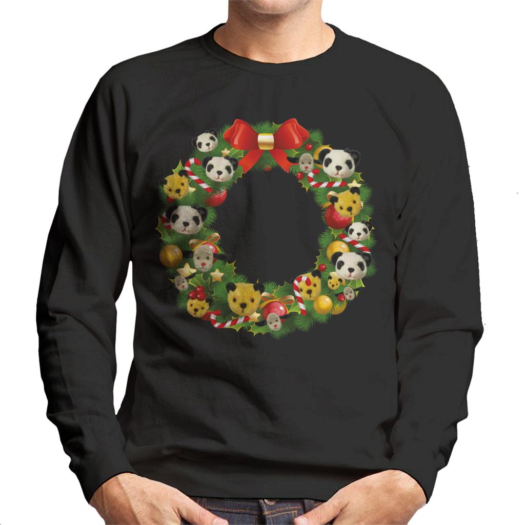 Sooty Christmas Wreath Men's Sweatshirt-Sooty's Shop