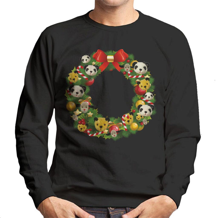 Sooty Christmas Wreath Men's Sweatshirt-Sooty's Shop