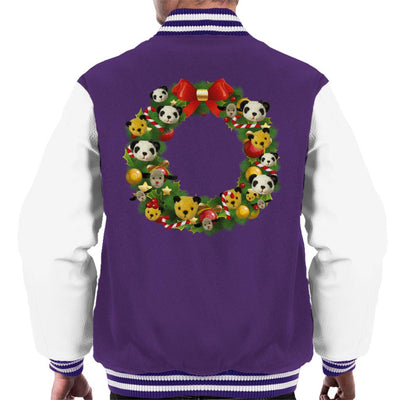 Sooty Christmas Wreath Men's Varsity Jacket-Sooty's Shop