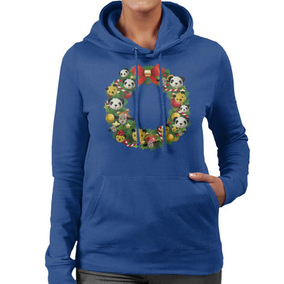 Sooty Christmas Wreath Women's Hooded Sweatshirt-Sooty's Shop