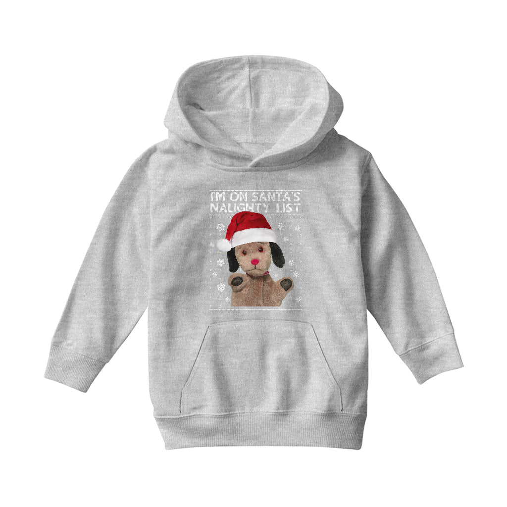 Sooty Sweep On Santa's Naughty List Kids Hooded Sweatshirt