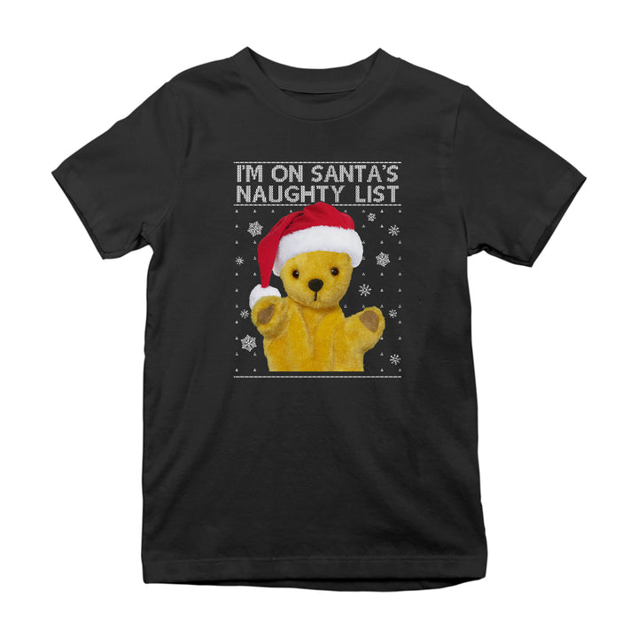 Sooty Christmas I'm On Santa's Naughty List Kids T-Shirt