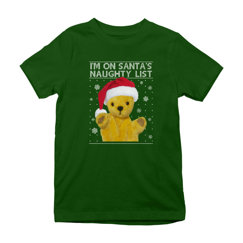 Sooty Christmas I'm On Santa's Naughty List Kids T-Shirt
