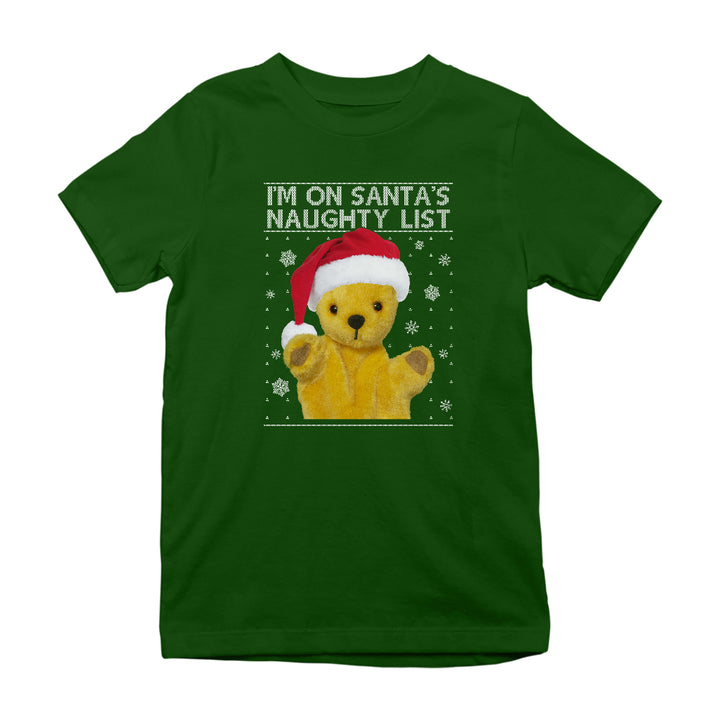 Sooty Christmas I'm On Santa's Naughty List Kids T-Shirt
