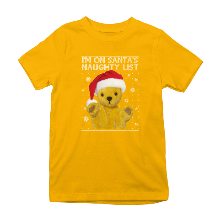Sooty Christmas I'm On Santa's Naughty List Kids T-Shirt