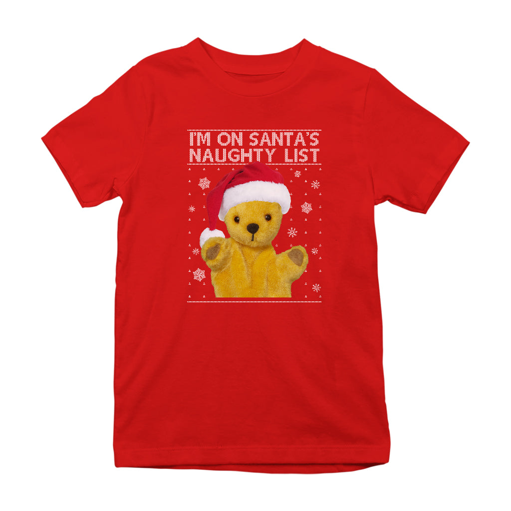 Sooty Christmas I'm On Santa's Naughty List Kids T-Shirt