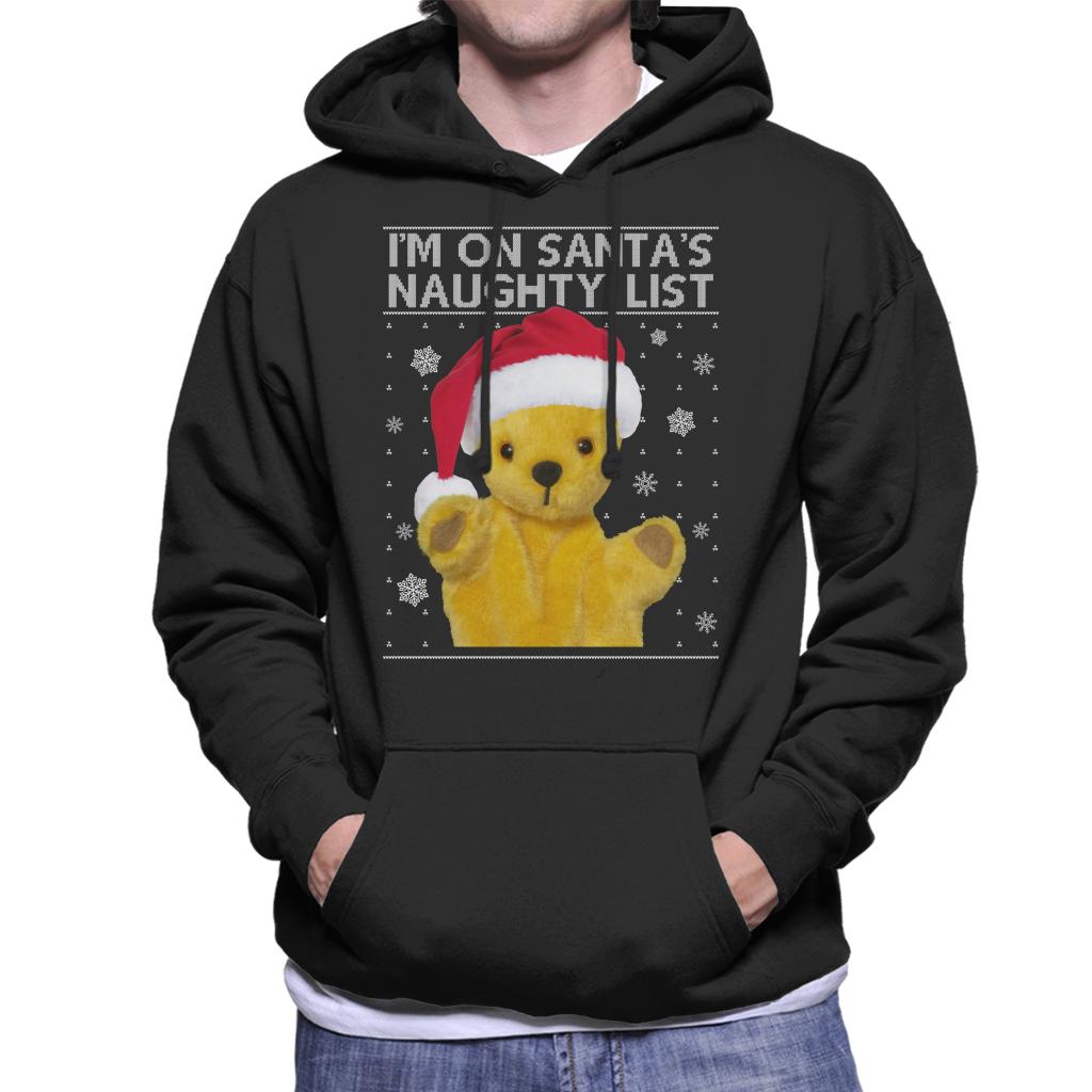 Sooty Christmas Im On Santas Naughty List Men's Hooded Sweatshirt-Sooty's Shop