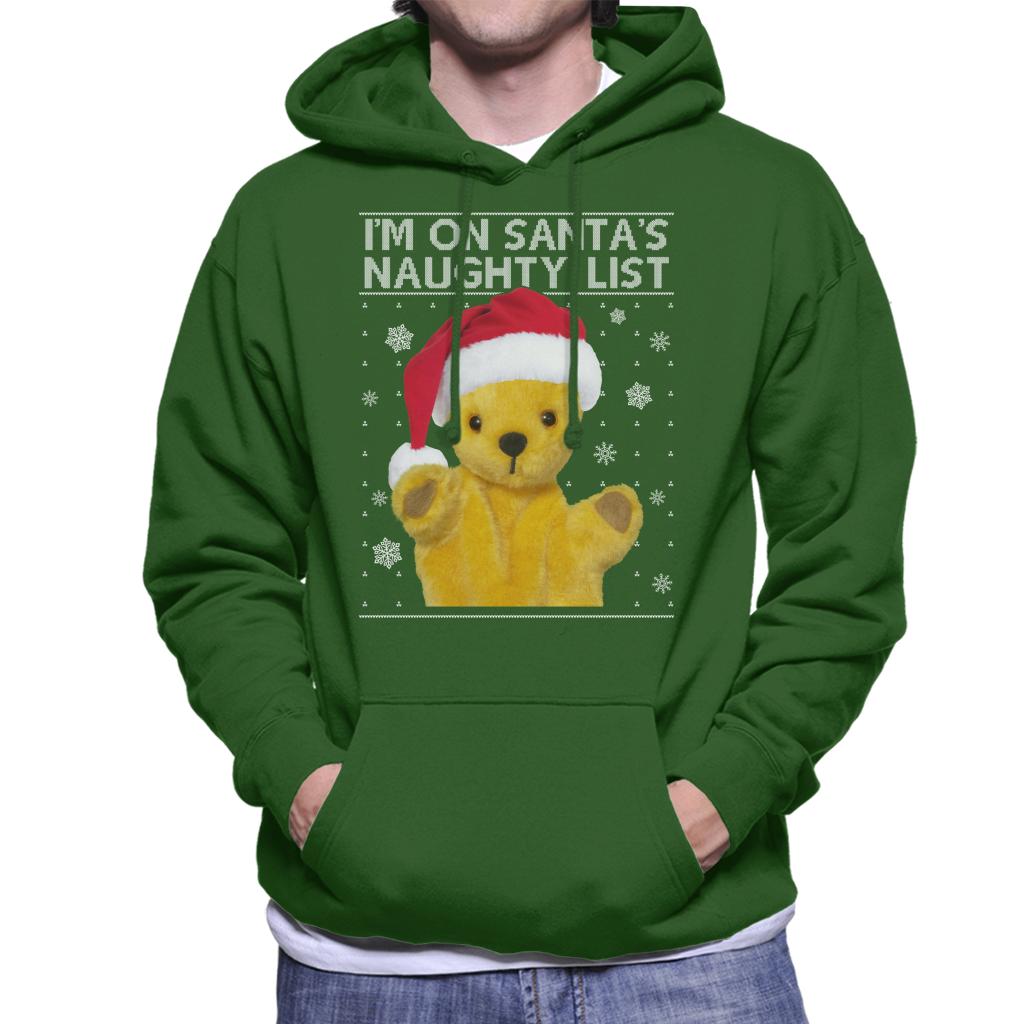 Sooty Christmas Im On Santas Naughty List Men's Hooded Sweatshirt-Sooty's Shop