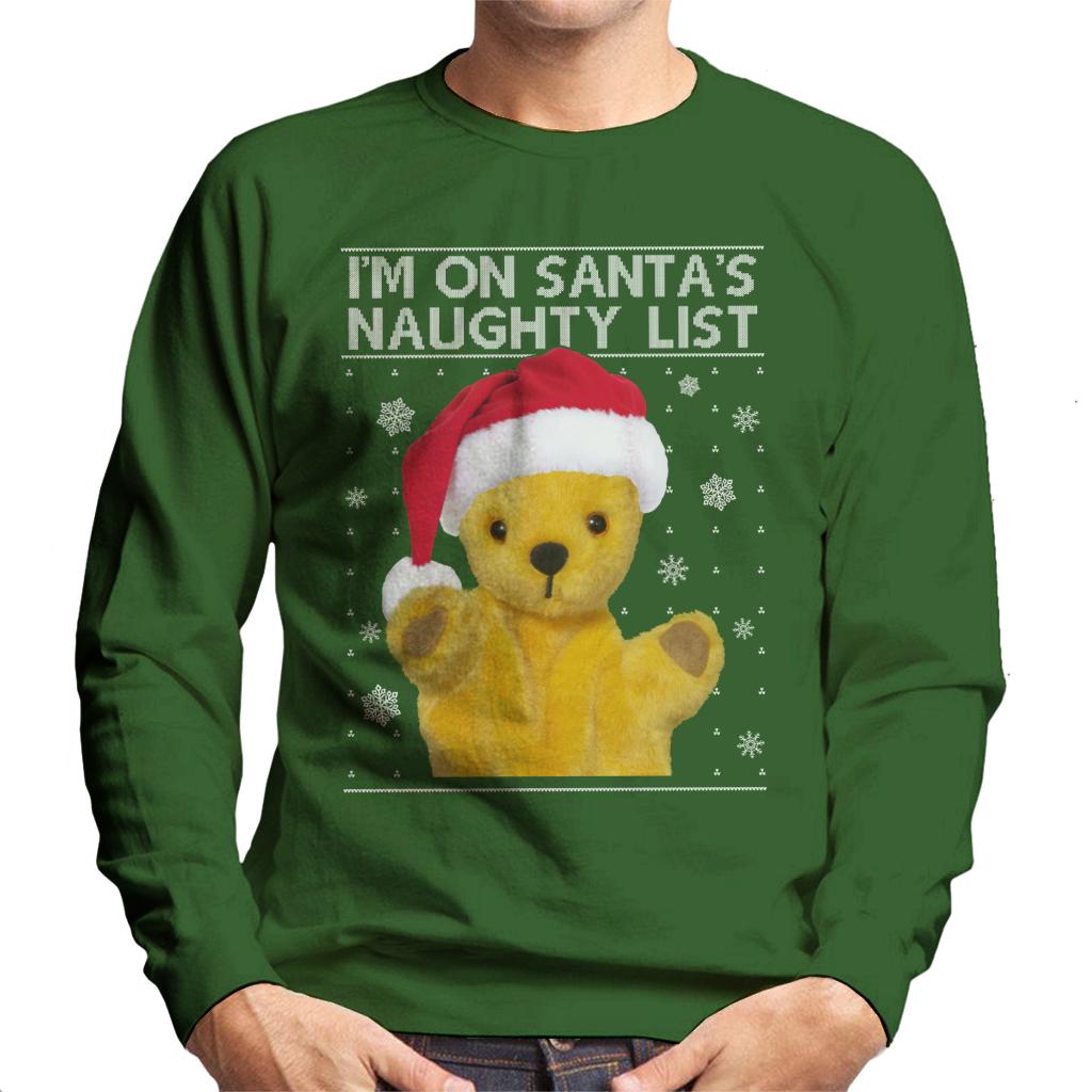 Sooty Christmas Im On Santas Naughty List Men's Sweatshirt-Sooty's Shop