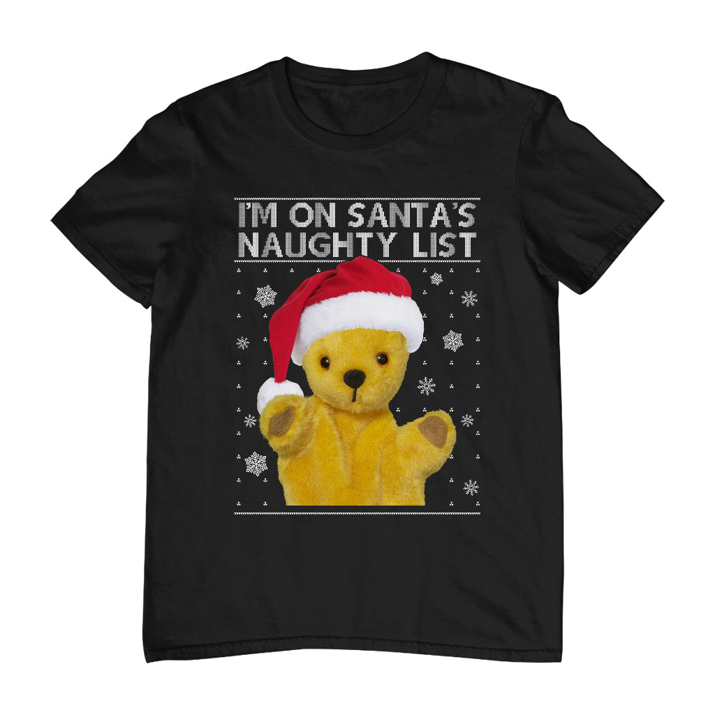 Sooty Christmas I'm On Santa's Naughty List Men's T-Shirt