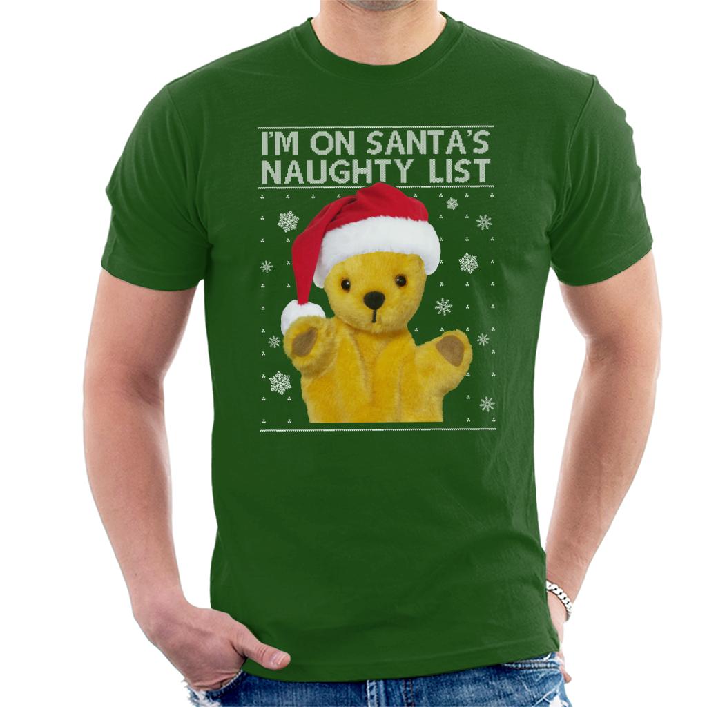Sooty Christmas Im On Santas Naughty List Men's T-Shirt-Sooty's Shop
