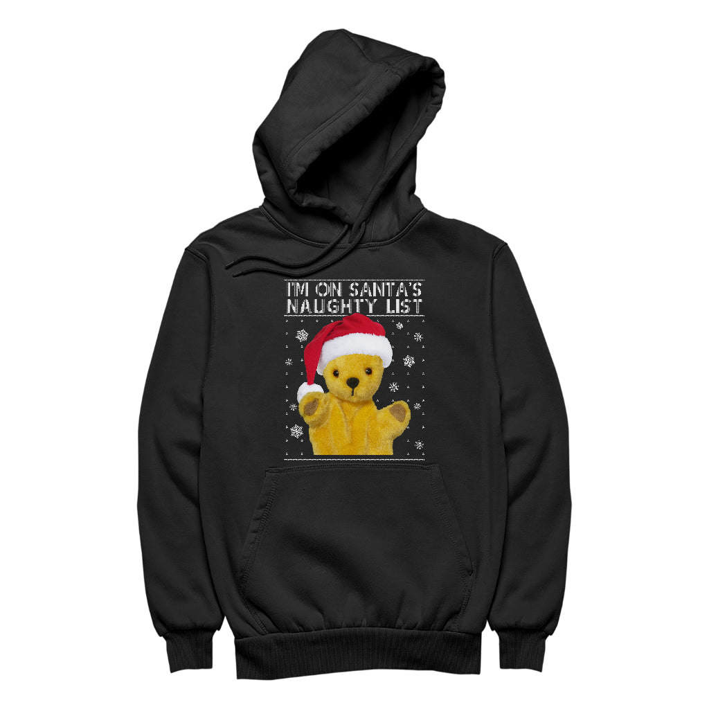 Sooty Christmas I'm On Santa's Naughty List Women's Hooded Sweatshirt