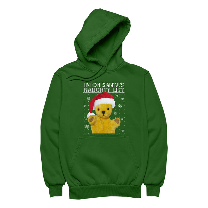 Sooty Christmas I'm On Santa's Naughty List Women's Hooded Sweatshirt