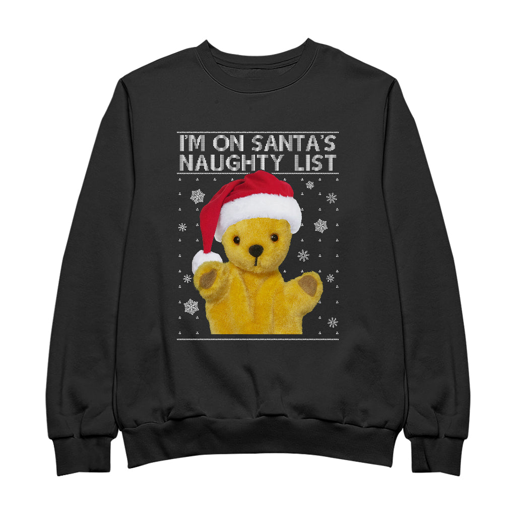Sooty Christmas I'm On Santa's Naughty List Women's Sweatshirt