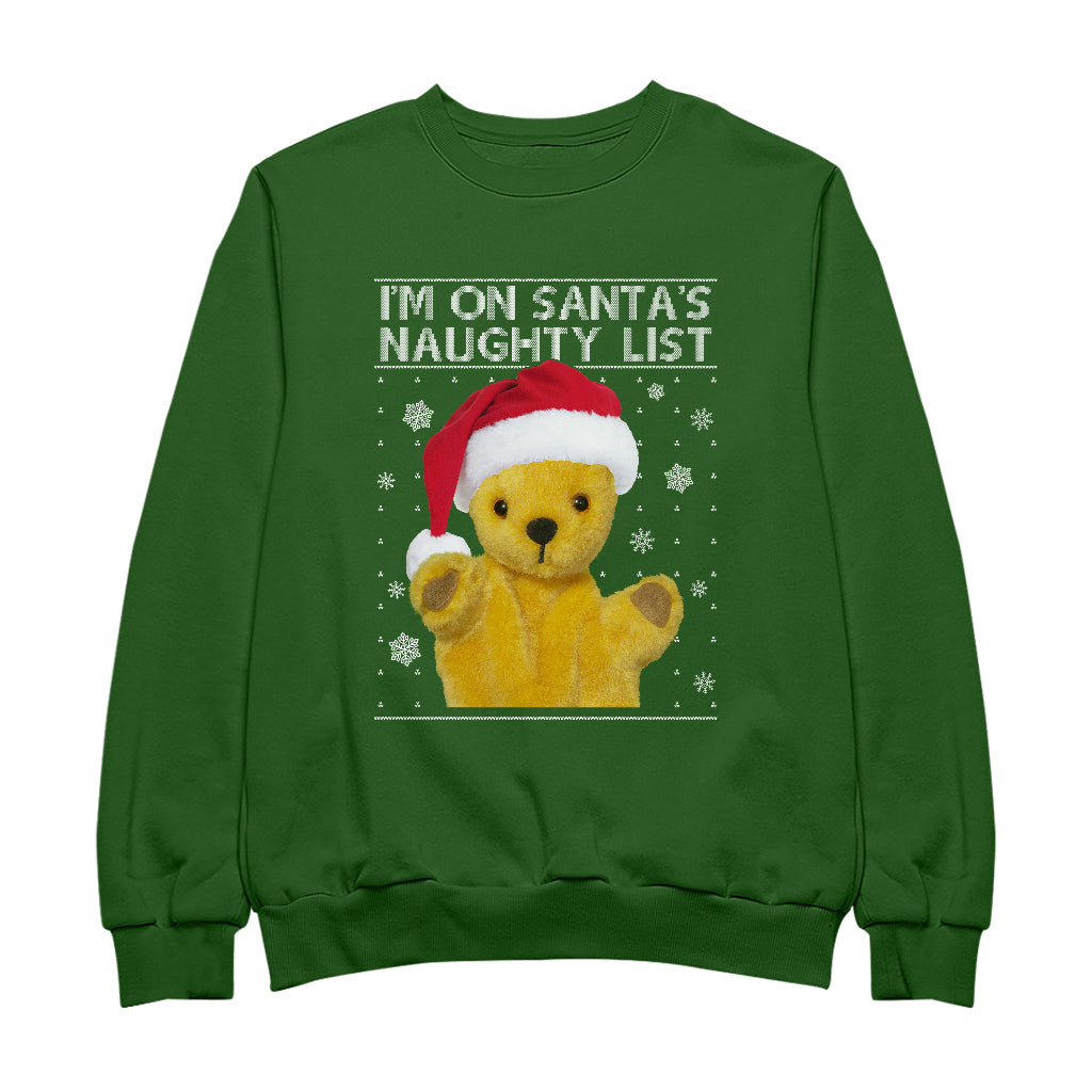 Sooty Christmas I'm On Santa's Naughty List Women's Sweatshirt