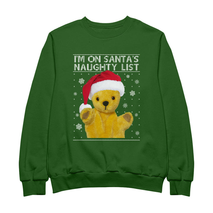 Sooty Christmas I'm On Santa's Naughty List Women's Sweatshirt